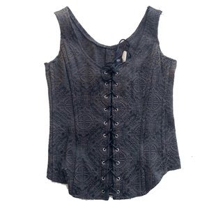 Rare Morbid Threads cross patterned corset!